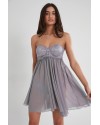 Pierre Cardin Tül Gipürlü Kadın Gecelik 880 Royal Pierre Cardin Tül Gipürlü Kadın Gecelik 880 Royal