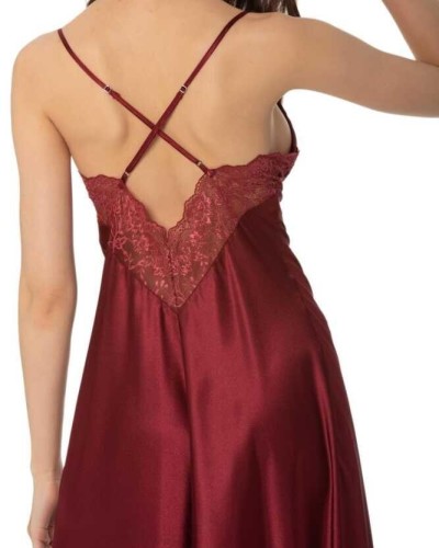Pierre Cardin Bordo Uzun Saten Sabahlık Gecelik Set 4370 Pierre Cardin Bordo Uzun Saten Sabahlık Gecelik Set 4370