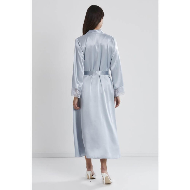 Pierre Cardin Uzun Saten Sabahlık Gecelik Set 4370 Mist Pierre Cardin Uzun Saten Sabahlık Gecelik Set 4370 Mist