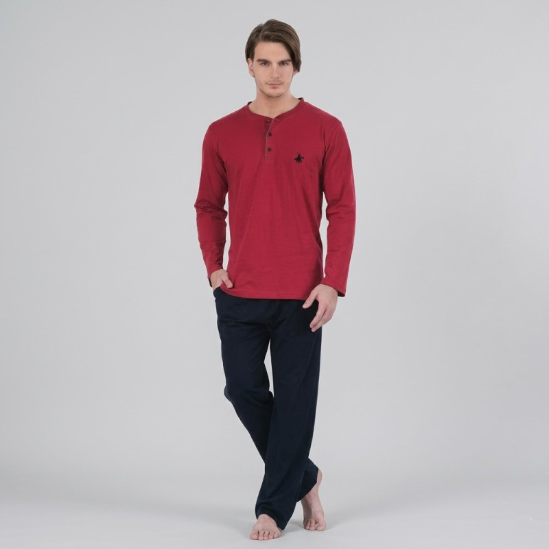 Polo Club Pijama Çamaşır Çorap Damat Set 873 Bordo