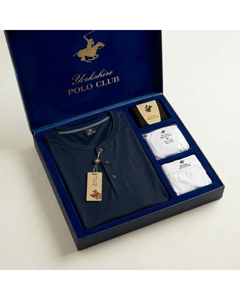 Polo Club Pijama Çamaşır Çorap Damat Set 873 Polo Club Pijama Çamaşır Çorap Damat Set 873