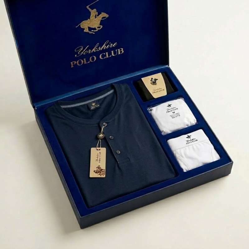 Polo Club Pijama Çamaşır Çorap Damat Set 873