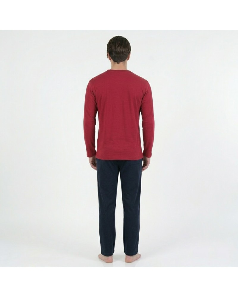 Polo Club Bordo Uzun Kol Erkek Pijama Takımı 881 Polo Club Bordo Uzun Kol Erkek Pijama Takımı 881