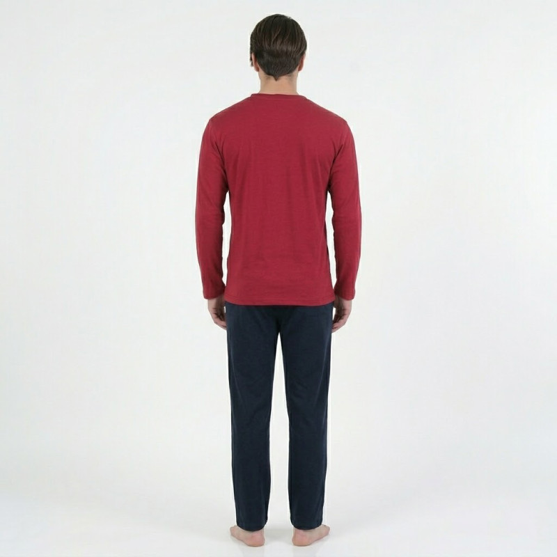 Polo Club Bordo Uzun Kol Erkek Pijama Takımı 881