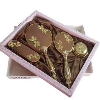 Saraylı Gold Sarmaşık Dalı Ayna Fırça Tuvalet Tkm 101