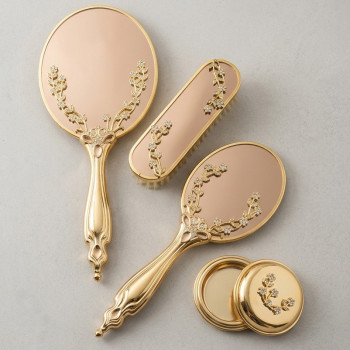 Saraylı Gold Sarmaşık Ayna Fırça Tuvalet Tkm 101