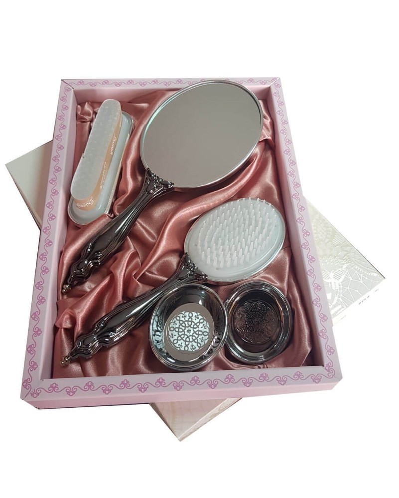 Saraylı Silver Kartanesi Ayna Fırça Takımı 101 Saraylı Silver Kartanesi Ayna Fırça Takımı 101