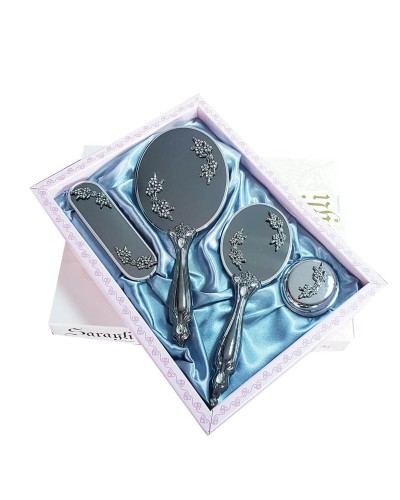 Saraylı Silver Papatya Ayna Fırça Takımı 101