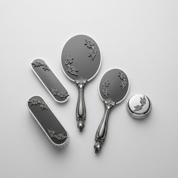 Saraylı Silver Papatya Ayna Fırça Takımı 101