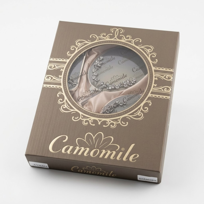 Saraylı Silver Sarmaşık Ayna Fırça Tuvalet Tkm 101