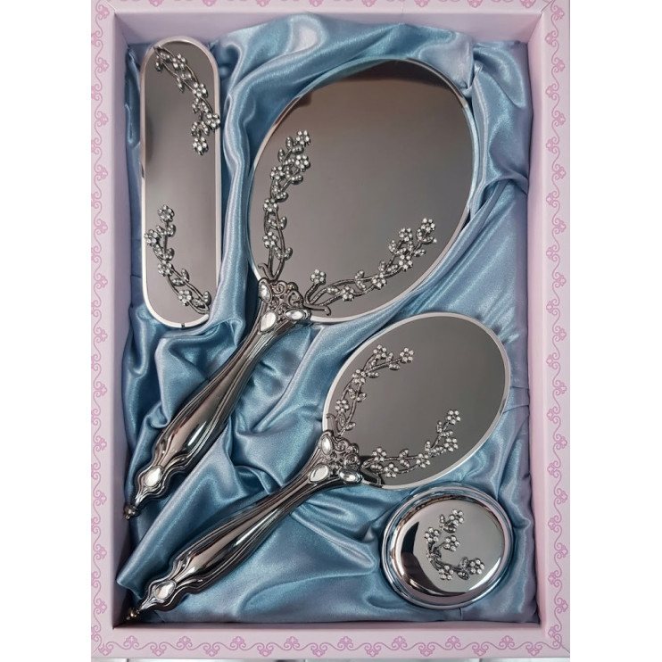 Saraylı Silver Sarmaşık Ayna Fırça Tuvalet Tkm 101 Saraylı Silver Sarmaşık Ayna Fırça Tuvalet Tkm 101