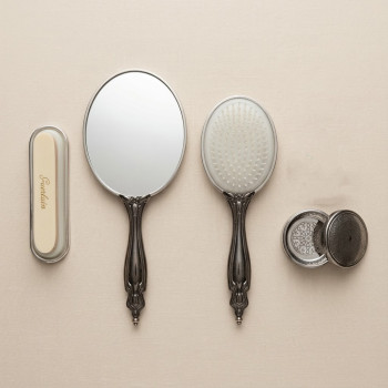 Saraylı Silver Sarmaşık Ayna Fırça Tuvalet Tkm 101