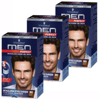 Schwarzkopf Men Perfect 80 Siyah Kahve 3lü