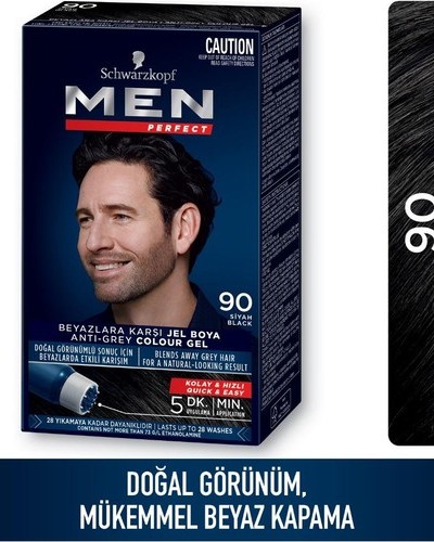 Schwarzkopf Men Perfect Erkek Saç Boyası 90 - Siyah 3 Adet