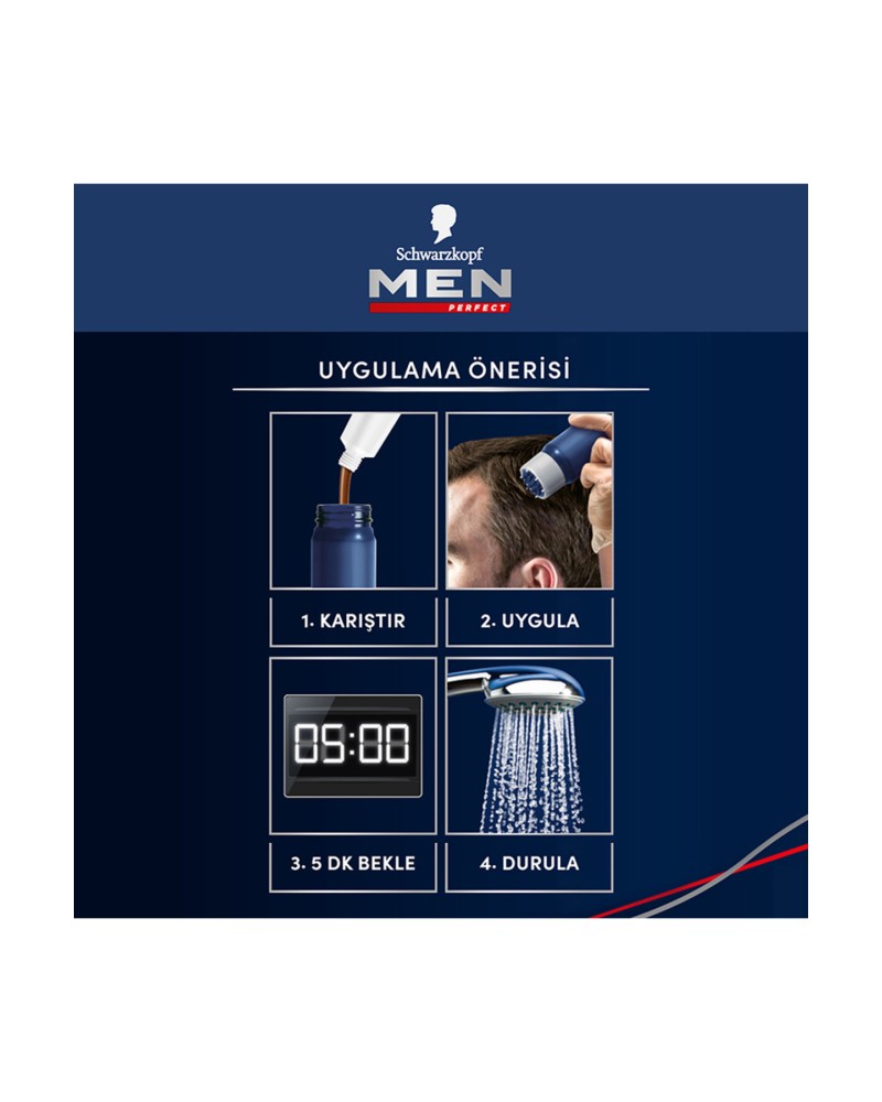 Schwarzkopf Men Perfect Saç Boyası 70- Koyu Kahve-Kolay ve Hızlı Beyaz Kapama - 3 ADET Schwarzkopf Men Perfect Saç Boyası 70- Koyu Kahve-Kolay ve Hızlı Beyaz Kapama - 3 ADET