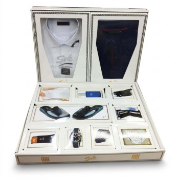 Şık 11 Parça Gömlek Pijama Full Damat Seti