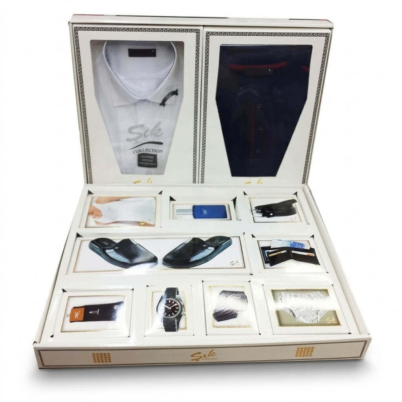 Şık 11 Parça Gömlek Pijama Full Damat Seti Şık 11 Parça Gömlek Pijama Full Damat Seti