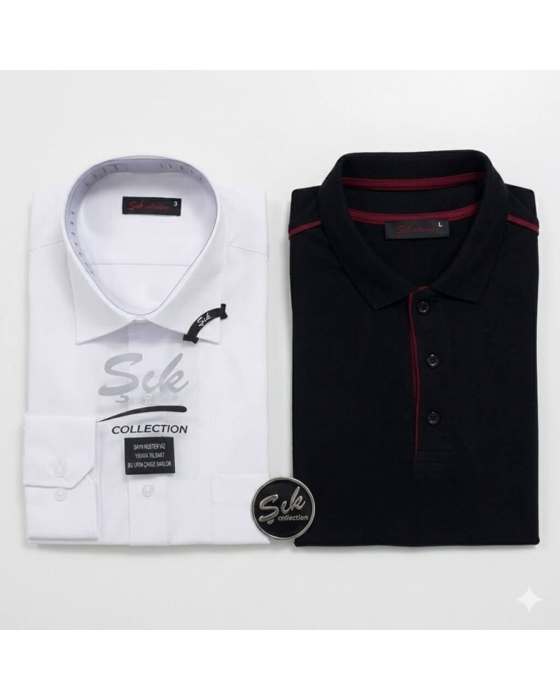 Şık 11 Parça Gömlek Pijama Full Damat Seti Şık 11 Parça Gömlek Pijama Full Damat Seti