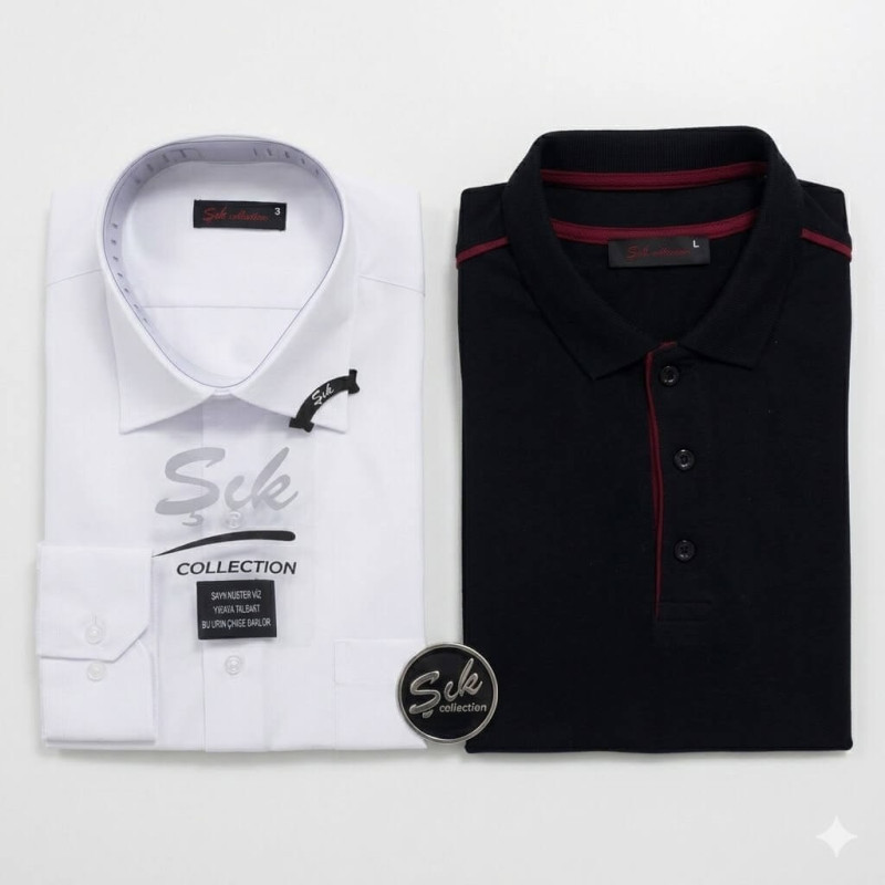 Şık 11 Parça Gömlek Pijama Full Damat Seti Şık 11 Parça Gömlek Pijama Full Damat Seti