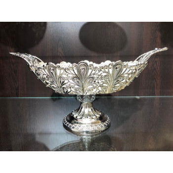 Silver Kristal Taşlı Ayaklı Gondol Çikolatalık LKM-423