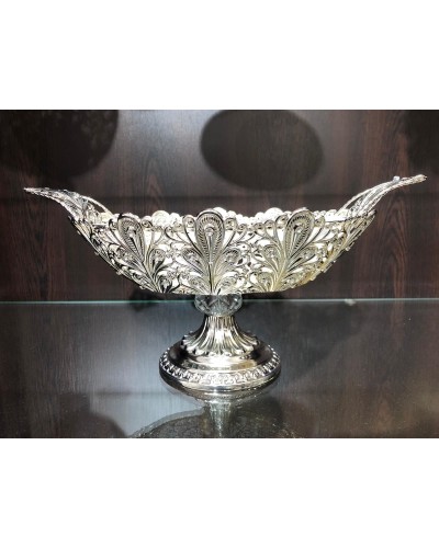 Silver Kristal Taşlı Ayaklı Gondol Çikolatalık LKM-423 Silver Kristal Taşlı Ayaklı Gondol Çikolatalık LKM-423