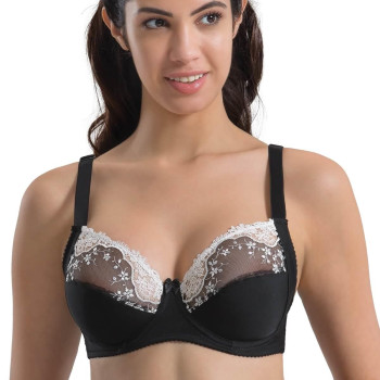 SİYAH BEYAZ MI Emay 136 B Balenli Toparlayıcı Dantelli Sütyen SİYAH BEYAZ MI Emay 136 B Balenli Toparlayıcı Dantelli Sütyen