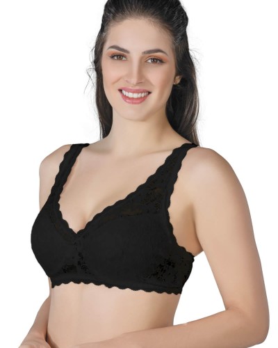 SİYAH MI Emay 188 B Pedli Dantelli Telli Toparlayıcı Sütyen
