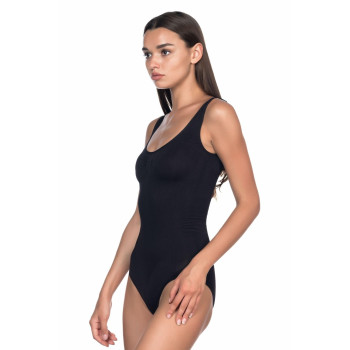 SİYAH MI Emay 1924 Soft Kalın Askıllı Çıtçıtlı Body