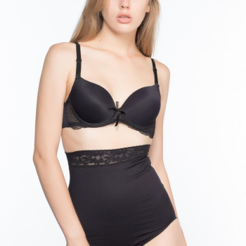 SİYAH MI Emay 2028 Dantelli Yüksek Bel Slip Korse