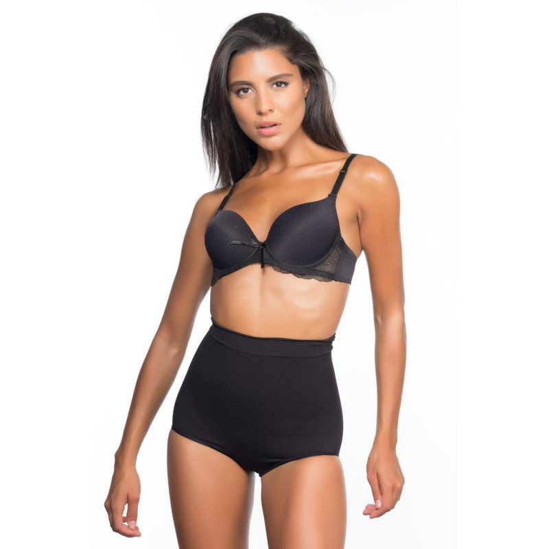 SİYAH MI Emay 2057 Yüksek Bel Masajlı Slip Korse