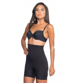 SİYAH MI Emay 2075 Yüksek Bel Desenli Double Kısa Paça Korse