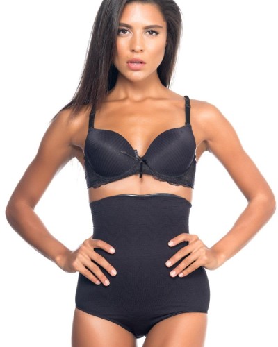 SİYAH MI Emay 2079 Yüksek Bel Desenli Double Slip Korse