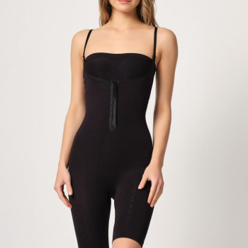 SİYAH MI Emay 2093 Ön Agraflı Göğsü Açık Paçalı Boy Korse