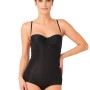 SİYAH MI Emay 2723 Lazer Kesim Göğsü Açık Slip Korse