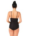 SİYAH MI Emay 2723 Lazer Kesim Göğsü Açık Slip Korse
