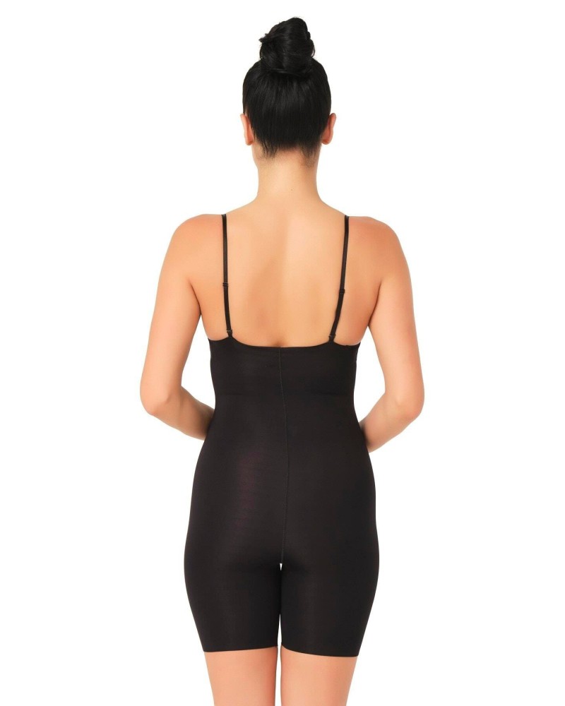 SİYAH MI Emay 2758 Lazer Kesim Göğsü Açık Boxer  Korse