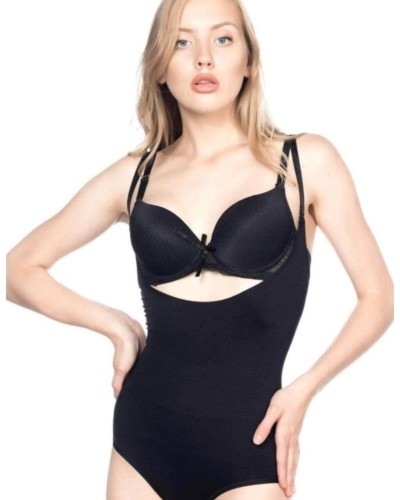 SİYAH MI Emay 2811 Göğsü Açık Slip Boy Lazer Korse
