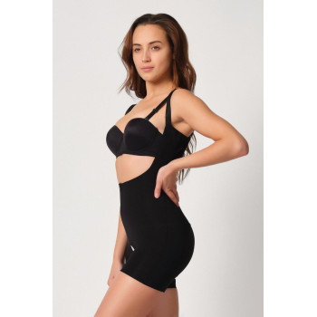 SİYAH MI Emay 2834 Göğsü Açık Ferumalı Tül Popo Boy Lazer Korse