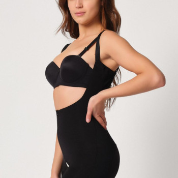 SİYAH MI Emay 2834 Göğsü Açık Ferumalı Tül Popo Boy Lazer Korse