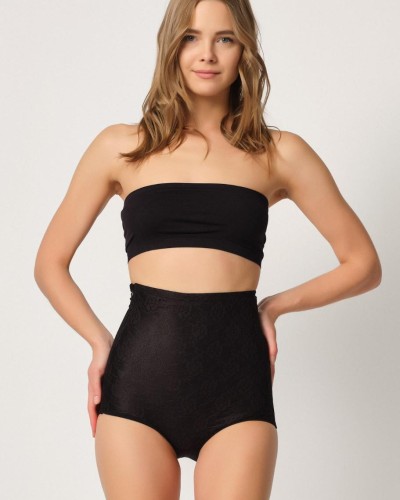 SİYAH MI Emay 2842 Lazer Dantelli Slip Korse