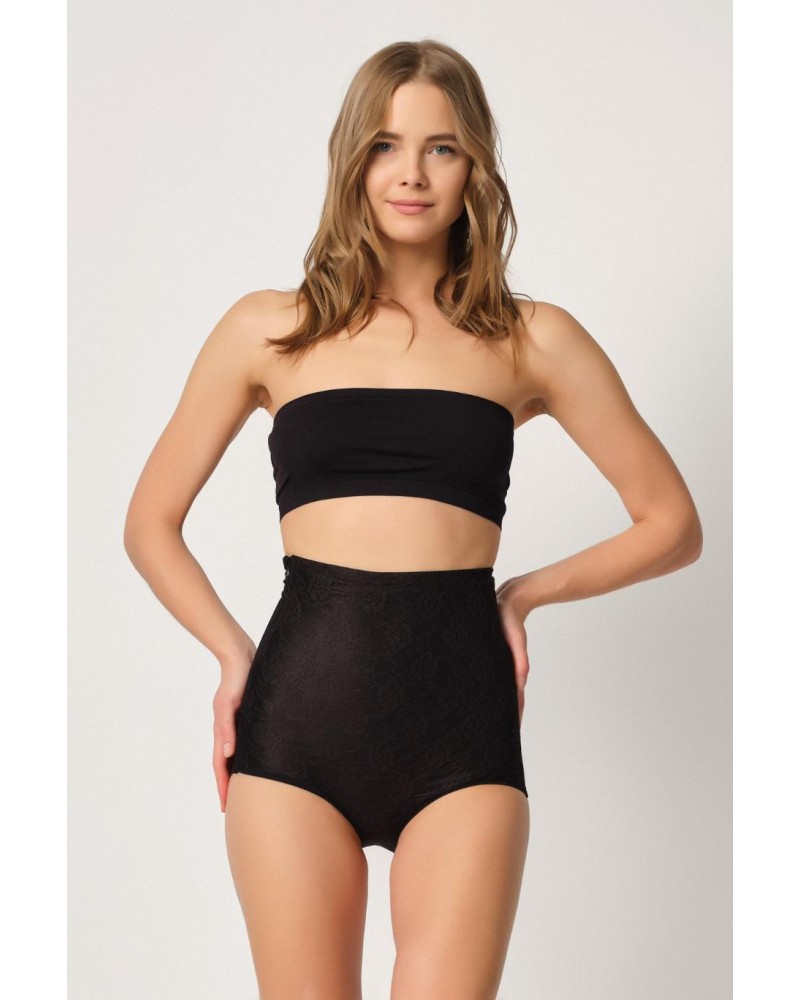 SİYAH MI Emay 2842 Lazer Dantelli Slip Korse