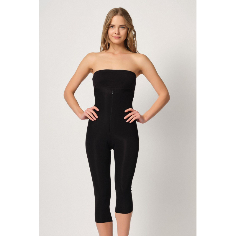 SİYAH MI Emay 2868 Fermuarlı Kapri Tayt Lazer Korse