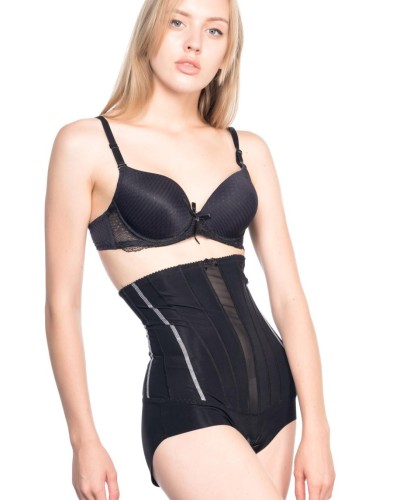 SİYAH MI Emay 2886 Yüksek Bel Tül Slip Lazer Korse SİYAH MI Emay 2886 Yüksek Bel Tül Slip Lazer Korse