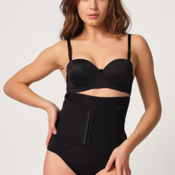 SİYAH MI Emay 2932 Double Karın Agraf Destekli Slip Lazer Korse