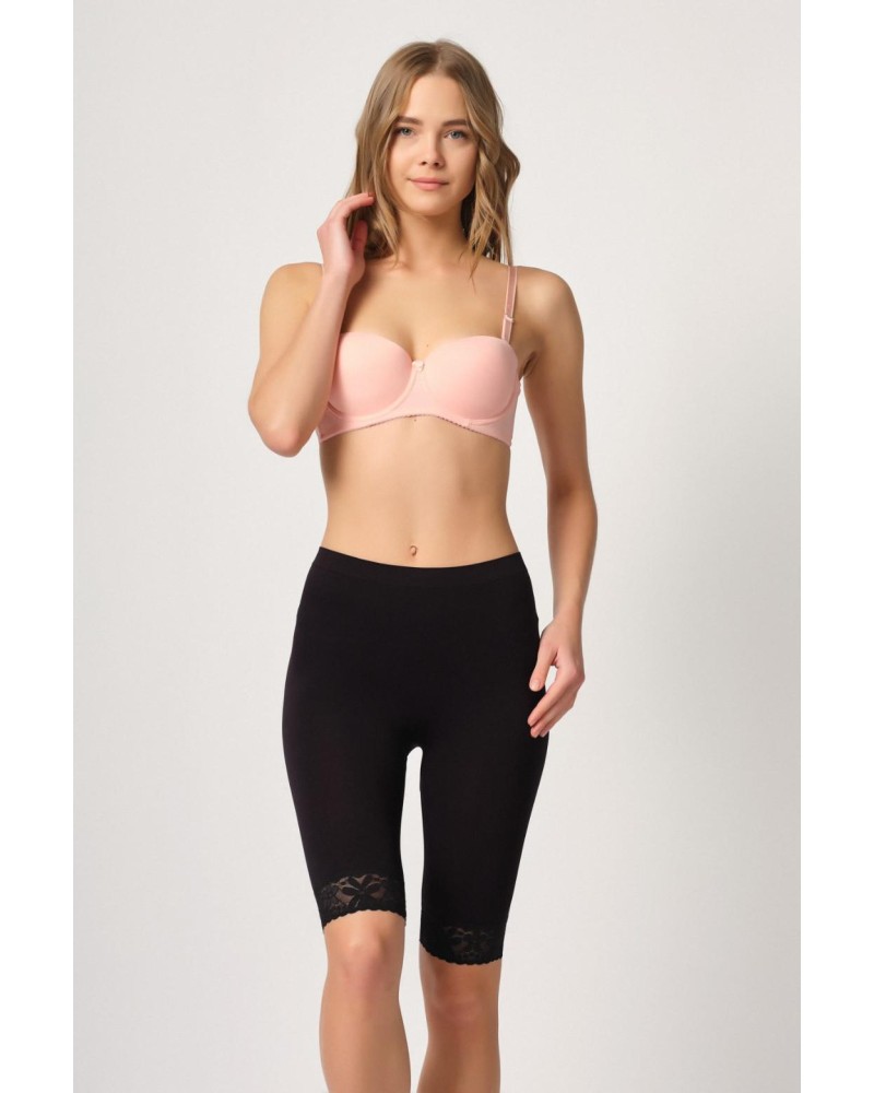 SİYAH MI Emay 3004 Soft Uzun Paça Dantel Boxer