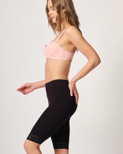 SİYAH MI Emay 3004 Soft Uzun Paça Dantel Boxer