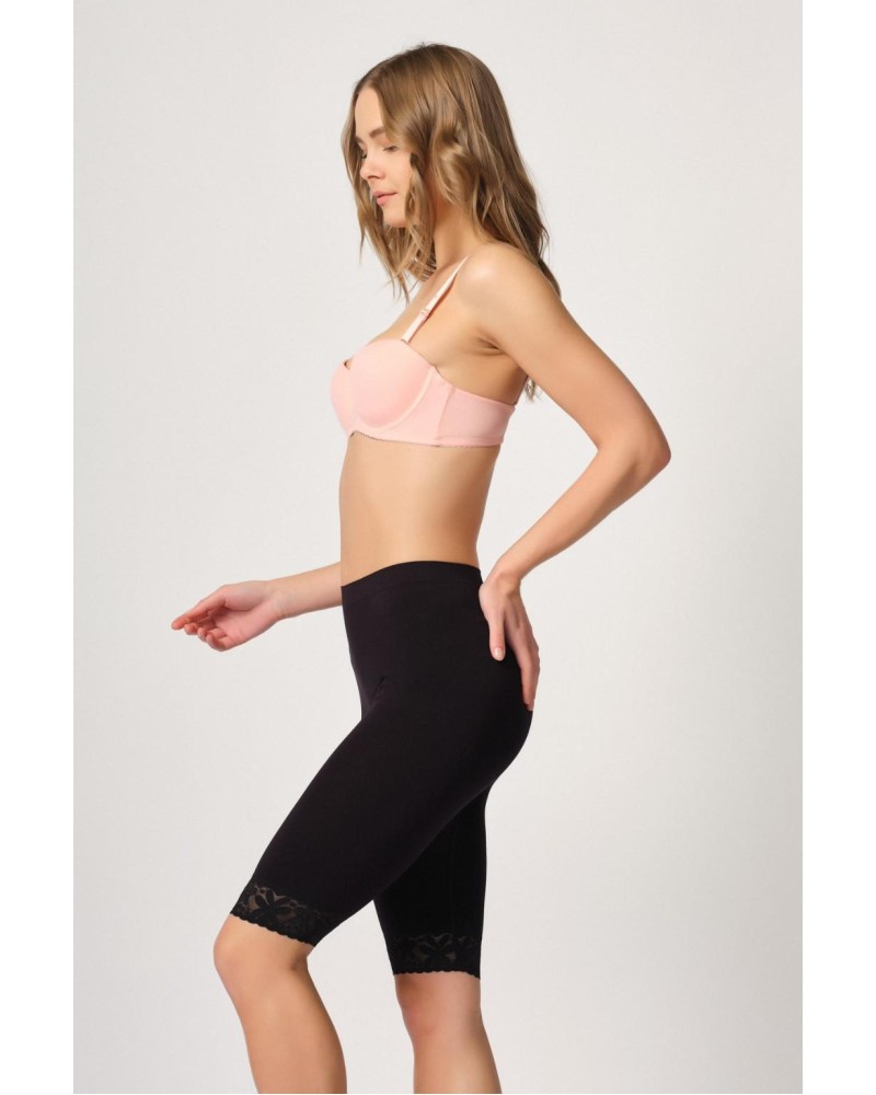 SİYAH MI Emay 3004 Soft Uzun Paça Dantel Boxer