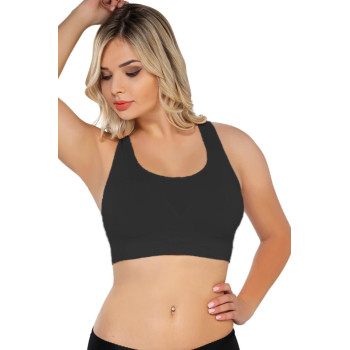 SİYAH MI Emay 4027 Seamless Tül Pedli Toparlayıcı Büstiyer