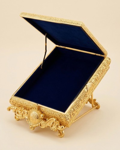 Standlı Büyük Gold Kuranı Kerim Kutusu lkm-364