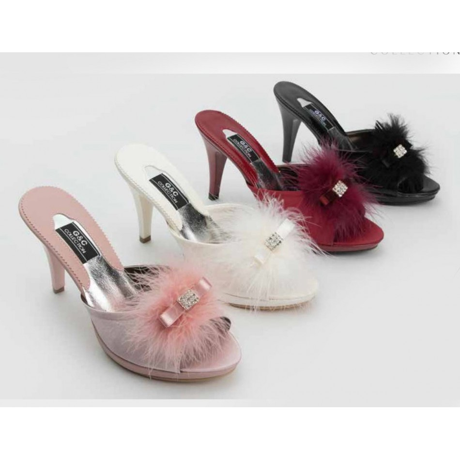 Taşlı Kaztüyü Platform Bayan Terlik 175